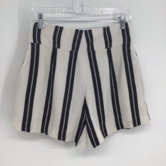 IRO Paris Faguita Striped Shorts High - Waisted Casual Blk/White Size 36 - Picture 3 of 12